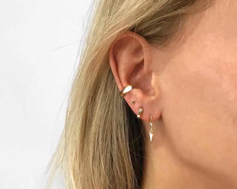 Thick Ear Cuff • ear cuff no piercing • gold ear cuff • ear cuff non pierced • fake helix piercing • ear cuffs • fake piercings