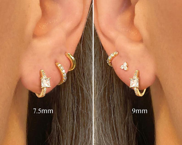 Statement Gemstone Hoops • hoop earrings • gold gemtsone hoop earrings • lightweight earrings • minimalist earrings