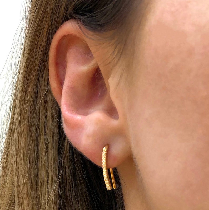 Bar Threader Ear Climber • bar ear climber • threader earring • dangle earring • minimalist earring