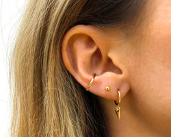 Simple Band Ear Cuff • ear cuff no piercing • gold ear cuff • ear cuff non pierced • fake helix piercing • silver ear cuffs • fake piercings