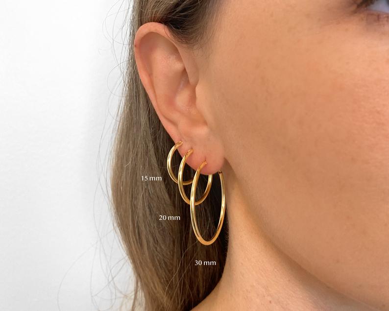 Statement Gold Hoop Earrings • dainty hoops • huggie hoop earrings • hoop earrings • tiny hoops • thin hoops • minimalist earrings