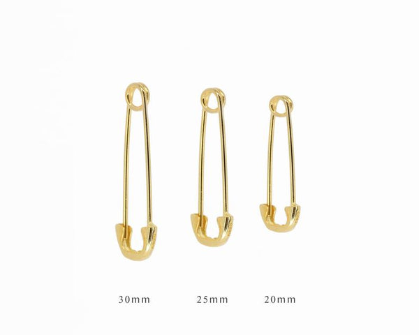 Safety Pin Earrings • statement earrings • gold safety pin jewelry • hoop earrings • lightweight earrings • minimalist earrings