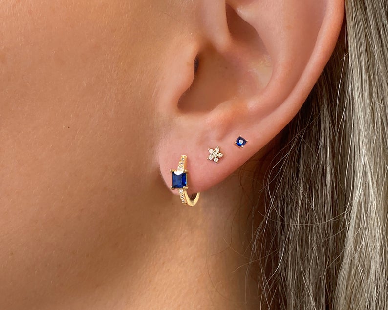 Statement Gemstone Hoops • hoop earrings • gold gemtsone hoop earrings • lightweight earrings • minimalist earrings